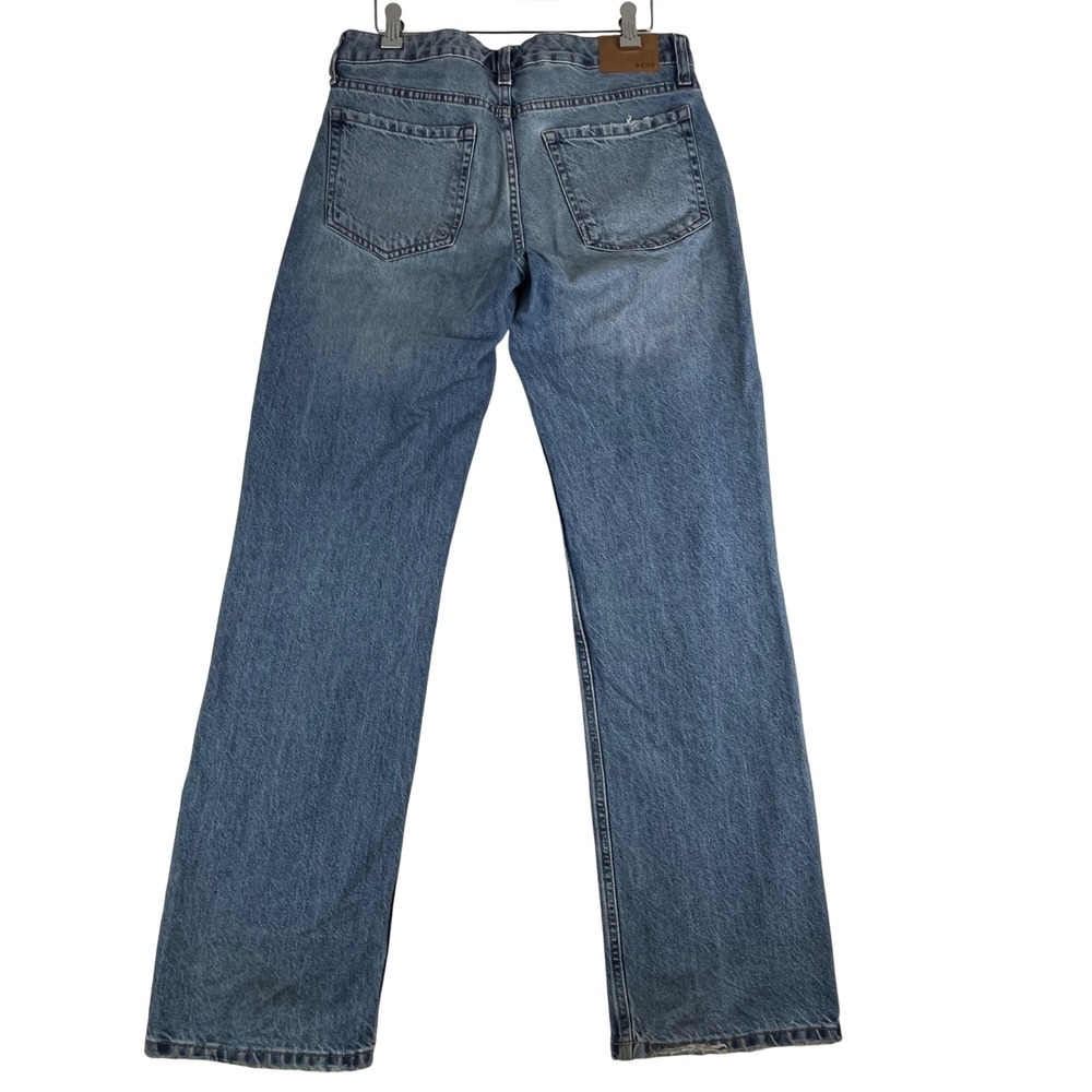 Aeropostale Low Rise Baggy Jeans Womens 4 Regular Blue Distressed Ripped Denim - Picture 9 of 13